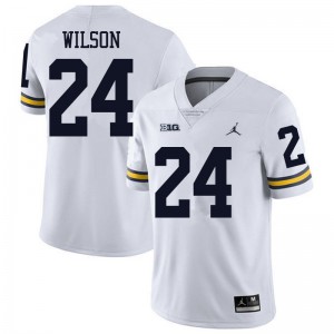#24 Tru Wilson Michigan Jordan Brand Men's Alumni Jersey White