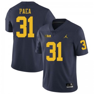 #31 Phillip Paea Michigan Jordan Brand Men's Football Jerseys Navy