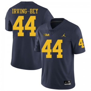 #44 Deron Irving-Bey Wolverines Jordan Brand Men's Alumni Jersey Navy