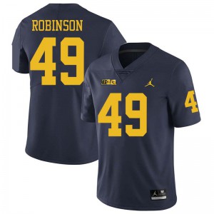 #49 Andrew Robinson Michigan Jordan Brand Men's Stitched Jerseys Navy