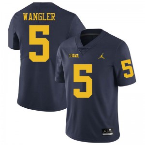 #5 Jared Wangler Wolverines Jordan Brand Men's NCAA Jersey Navy