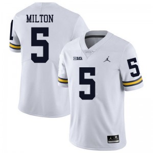 #5 Joe Milton Michigan Wolverines Jordan Brand Men's Stitched Jerseys White