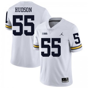 #55 James Hudson University of Michigan Jordan Brand Men's High School Jersey White