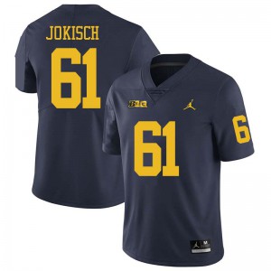 #61 Dan Jokisch Michigan Wolverines Jordan Brand Men's Alumni Jersey Navy