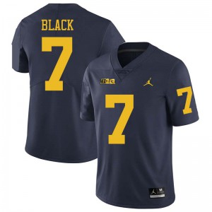 #7 Tarik Black University of Michigan Jordan Brand Men's Official Jerseys Navy