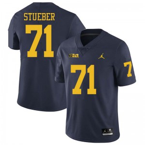 #71 Andrew Stueber Michigan Jordan Brand Men's University Jerseys Navy