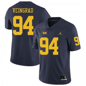 #94 Ryan Veingrad University of Michigan Jordan Brand Men's Football Jersey Navy
