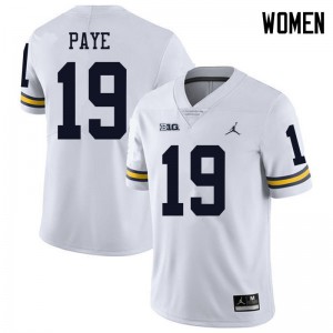 #19 Kwity Paye Michigan Wolverines Jordan Brand Women's Alumni Jersey White