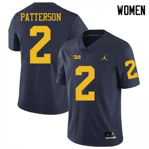 #2 Shea Patterson Wolverines Jordan Brand Women's Embroidery Jersey Navy