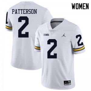 #2 Shea Patterson Michigan Jordan Brand Women's Embroidery Jerseys White