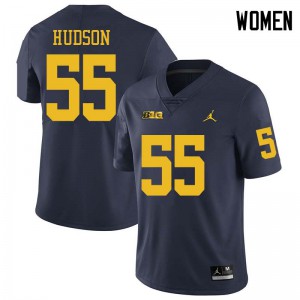 #55 James Hudson Michigan Jordan Brand Women's High School Jersey Navy