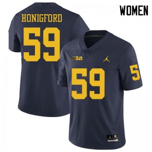 #59 Joel Honigford Michigan Jordan Brand Women's Player Jersey Navy