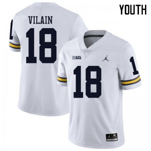 #18 Luiji Vilain University of Michigan Jordan Brand Youth Alumni Jersey White