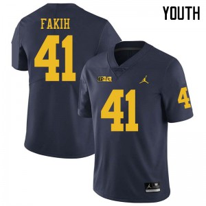 #41 Adam Fakih Michigan Jordan Brand Youth High School Jerseys Navy