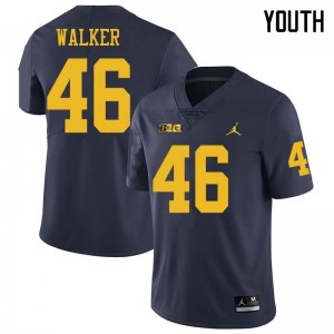 #46 Kareem Walker Michigan Wolverines Jordan Brand Youth Official Jerseys Navy
