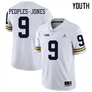 #9 Donovan Peoples-Jones Michigan Wolverines Jordan Brand Youth Player Jersey White
