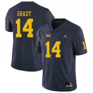 #14 Kyle Grady University of Michigan Jordan Brand Men's Stitched Jerseys Navy