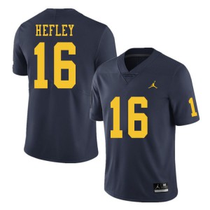 #16 Ren Hefley University of Michigan Jordan Brand Men's High School Jersey Navy