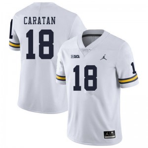 #18 George Caratan University of Michigan Jordan Brand Men's Alumni Jerseys White