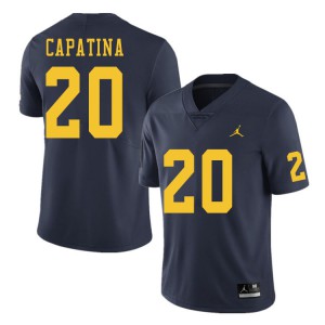 #20 Nicholas Capatina Michigan Jordan Brand Men's College Jerseys Navy