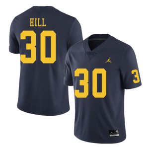 #30 Daxton Hill University of Michigan Jordan Brand Men's Football Jerseys Navy