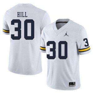#30 Daxton Hill University of Michigan Jordan Brand Men's Football Jersey White