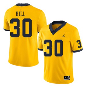 #30 Daxton Hill University of Michigan Jordan Brand Men's High School Jerseys Yellow