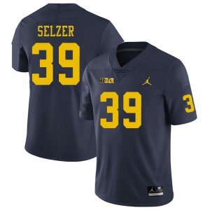#39 Alan Selzer Michigan Wolverines Jordan Brand Men's College Jersey Navy