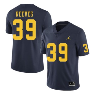 #39 Lawrence Reeves University of Michigan Jordan Brand Men's Stitched Jerseys Navy