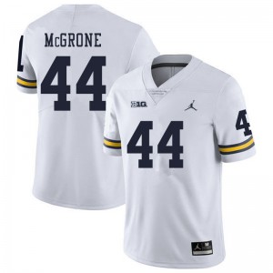 #44 Cameron McGrone Michigan Jordan Brand Men's Official Jerseys White