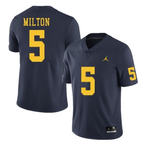#5 Joe Milton Wolverines Jordan Brand Men's Player Jerseys Navy