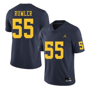 #55 Nolan Rumler Michigan Wolverines Jordan Brand Men's High School Jersey Navy