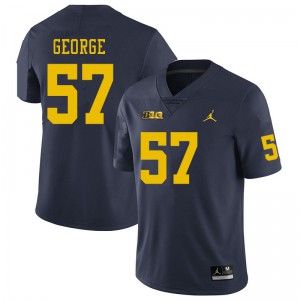 #57 Joey George University of Michigan Jordan Brand Men's NCAA Jerseys Navy