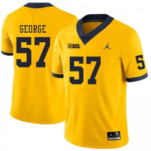 #57 Joey George Wolverines Jordan Brand Men's Player Jerseys Yellow