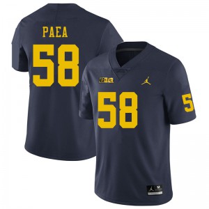 #58 Phillip Paea Michigan Jordan Brand Men's NCAA Jerseys Navy