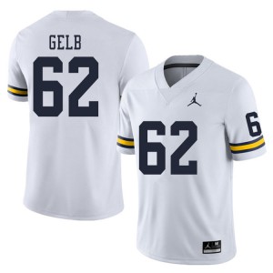 #62 Mica Gelb Michigan Wolverines Jordan Brand Men's Embroidery Jerseys White