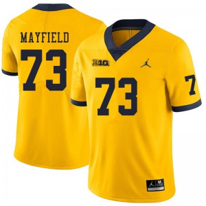 #73 Jalen Mayfield Michigan Wolverines Jordan Brand Men's Stitched Jersey Yellow