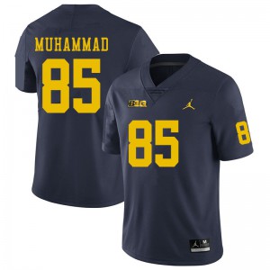 #85 Mustapha Muhammad Wolverines Jordan Brand Men's University Jersey Navy