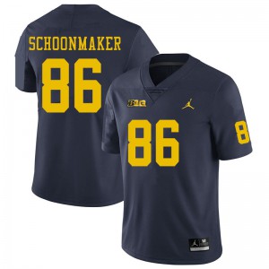 #86 Luke Schoonmaker Wolverines Jordan Brand Men's High School Jerseys Navy
