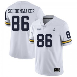#86 Luke Schoonmaker Wolverines Jordan Brand Men's Player Jerseys White