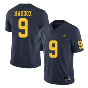 #9 Andy Maddox Michigan Jordan Brand Men's University Jersey Navy