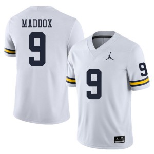 #9 Andy Maddox Wolverines Jordan Brand Men's NCAA Jerseys White