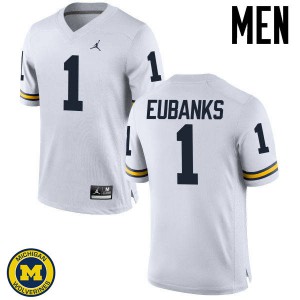 #1 Nick Eubanks University of Michigan Jordan Brand Men's Stitched Jersey White