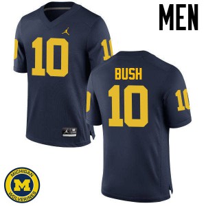 #10 Devin Bush Michigan Wolverines Jordan Brand Men's Stitched Jerseys Navy