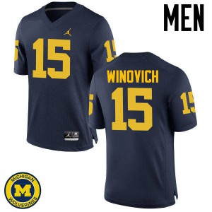 #15 Chase Winovich Michigan Wolverines Jordan Brand Men's Player Jersey Navy