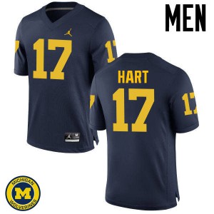 #17 Will Hart University of Michigan Jordan Brand Men's NCAA Jerseys Navy