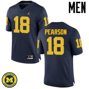 #18 AJ Pearson Wolverines Jordan Brand Men's NCAA Jersey Navy