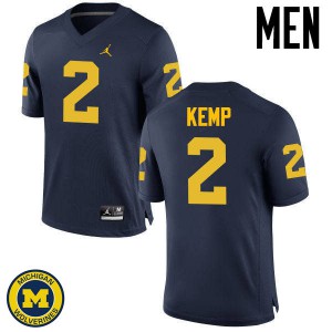 #2 Carlo Kemp Michigan Wolverines Jordan Brand Men's College Jersey Navy