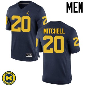 #20 Matt Mitchell University of Michigan Jordan Brand Men's Football Jersey Navy