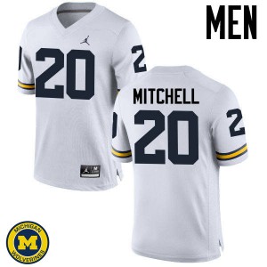 #20 Matt Mitchell Michigan Jordan Brand Men's University Jersey White